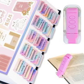 Bible Tabs with Unique Stickers, Laminated Bible Tabs for Women & Men, Christian Gifts, Large Print Bible Tabs for Easy Navigation, Bible Book Index Tabs Labels, Bible Study Supplies, Rainbow SD1