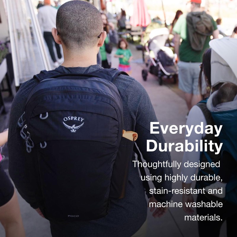 Osprey Poco Changing Backpack with Clip-in Changing Pad, Black