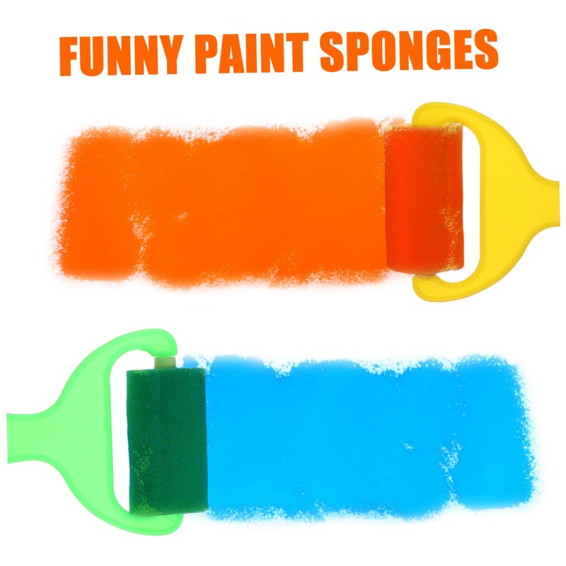 SEWACC 4pcs Paint Roller Set with Wide Handles Easy to