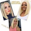 mszyhuwan Straight Blonde Wig For Women Glueless Middle Part Fashion