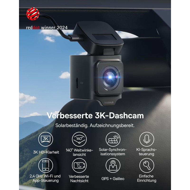 Baseus Dash Cam Car 3K
