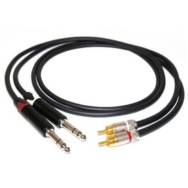 MOGAMI 2534 Black TRS Phone-RCA Pin 3.3 ft (1 m) Pair of 2 / NEUTRIK NP3XBAG & MOGAMI 7551