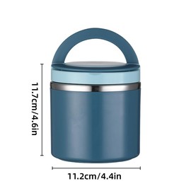 AIMALL Stainless Steel Insulated Lunch Box – Portable Thermal Food Jar, 4.4 x 4.6 Inches, Large Capacity Soup and Breakfast Cup, Leak-Proof, Green/Pink/Blue