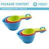 HINMAY Pet Food Scoops Plastic Measuring Cups Set for Dog