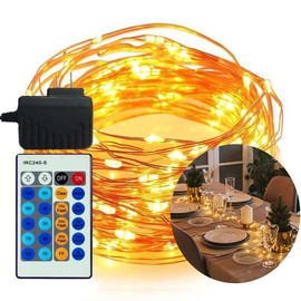 iiEASEST Fairy Lights Dimmable 33Ft 100 LEDs Waterproof Firefly Lights Twinkling Starry String Lights for Wedding Party Christmas Table Centerpiece Decoration