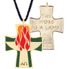 2 1/4" Gold Plated Lector Cross Pendant M-24