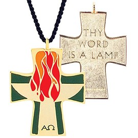 2 1/4" Gold Plated Lector Cross Pendant M-24