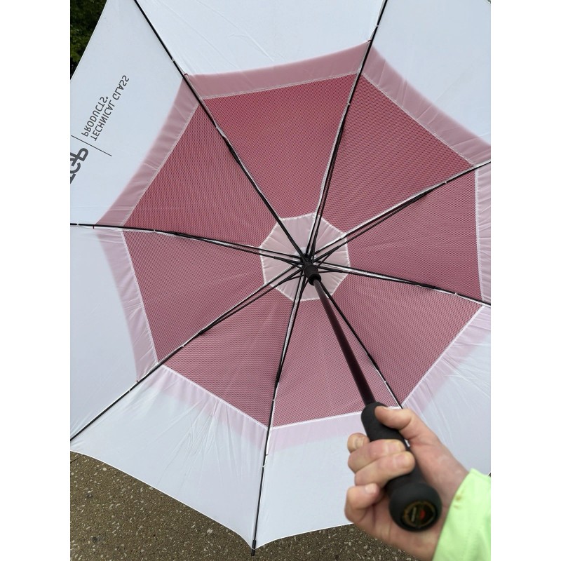 Windbrella Technical Glass Products Windproof Auto Open Umbrella Red White