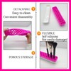 TANG SONG 2 PCS Rectangle Silicone Make up Brush Holder