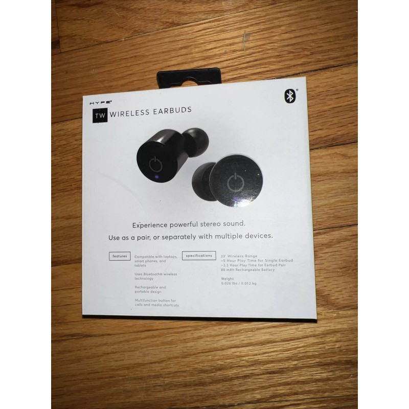 Hype True Wireless Bluetooth Earbuds Elite with Pouch