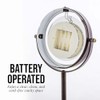 Ovente MLT60ABZ1X7X Espejo de Tocador Iluminado 7X 360° Doble Cara