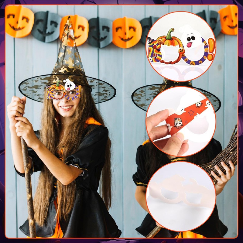 BEAUTY PLAYER Halloween Glasses, Glasses, Paper (S5-12 Pieces)
