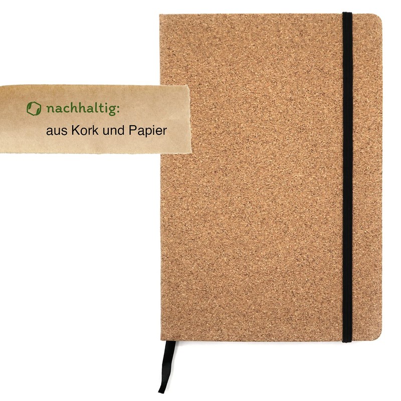 MORWE Notebook A5 with Cork Hardcover / Notebook Polka Dot