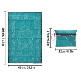 Anlising Muslim Prayer Mat,Muslim Foldable Prayer Mat,Portable Prayer Mat,Islamic Pocket Prayer Rug,Portable Foldable Prayer Rug,Ramadan Mini Prayer Rug,Waterproof Prayer Mat,Pocket Prayer Mat(Green)
