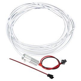 PATIKIL 3mm 3.0m PMMA Side Glow Fiber Optic Cable Kit, with LED Aluminum Illuminator 12V 1.5W Guide Light Source Decoration for Home DIY Lighting, Red