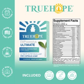 Truehope EMPowerplus Ultimate Strength | Most Effective Brain, Energy & Focus Supplement | 1000% Better Absorption | Backed by 37 Research Studies & 28 Years of Success | 30 Day Supply