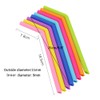 AKOAK Reusable Silicone Straws,BPA-Free Extra Long Flexible Curved Straws for