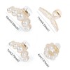Mehayi 4 PCS Large Pearl Hair Claw Clips for Women