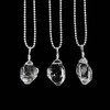 Natural Raw Herkimer Diamond Quartz Gemstone Dainty Pendant Necklace, Rough