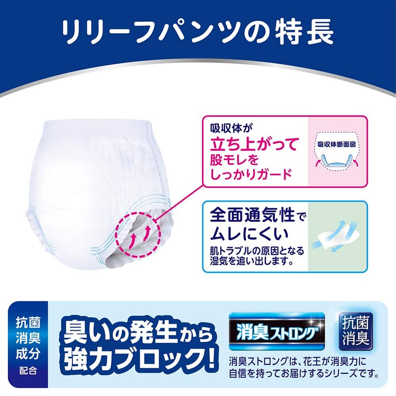 Relief Pants, Thin Type, Plenty of Absorbent, 4 Doses, 14