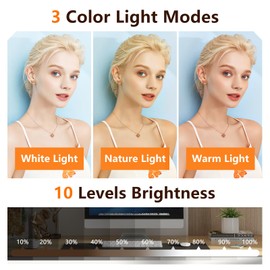 SMOCTAR Video Conference Light for laptop & phone, Desk Ring Light with Stand, Zoom Meeting Light for Video Calls Selfie Makeup PC Webcam, Live Streaming Light with Remote Control