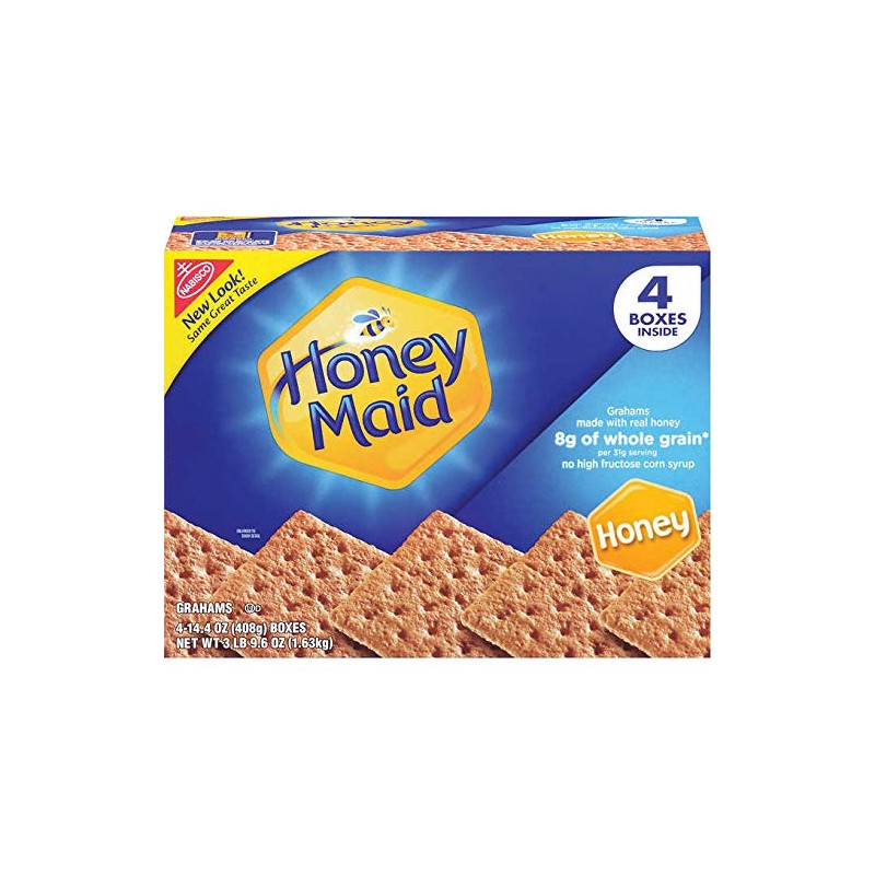 Honey Maid Graham Crackers, Honey Biscuits: 4 Boxes (14.4 oz)