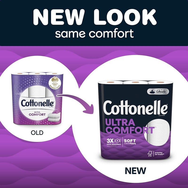 Cottonelle Ultra ComfortCare Toilet Paper - Beige, Mega Rolls (12