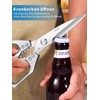 Multifunctional kitchen scissors made of stainless steel, sharp blade: robust