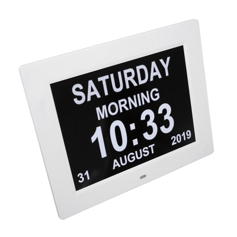 10 Inch Digital Calendar Clock 8 Languages Auto Dimming Electronic