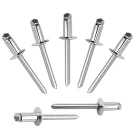 ALLCLEAN 50 Pcs 1/4" x 1/2" Stainless Steel Blind Pro Rivets,6.4 x 12mm Pop Rivets,Stainless Steel Grip and Stainless Steel Mandrel