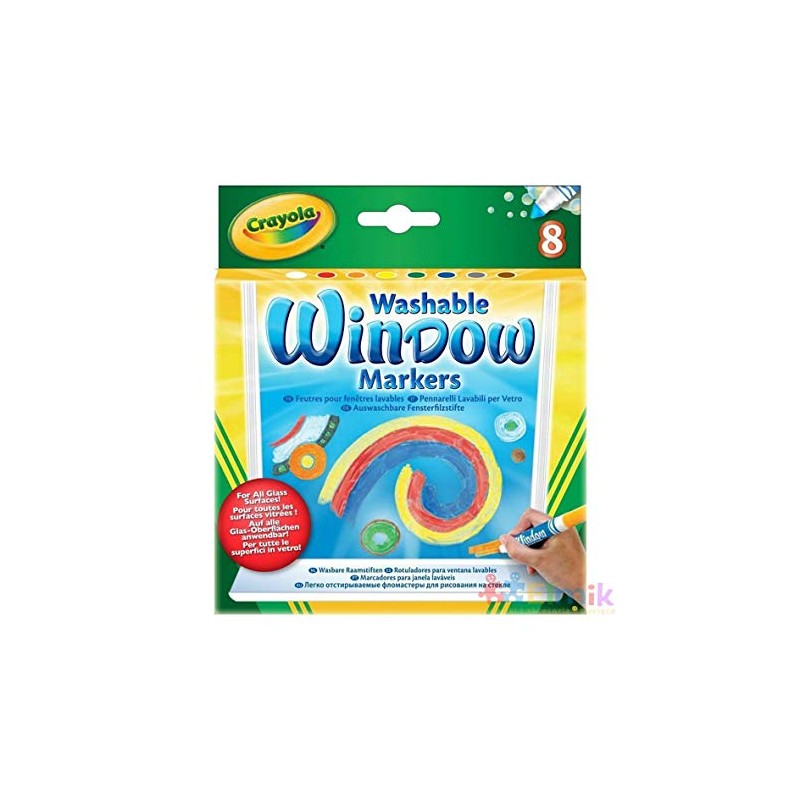 Crayola 58 8165 Washable Window Markers 8 Count