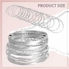 MILAKOO Layered Stackable Bangle Set for Women Trendy Minimlist Textured