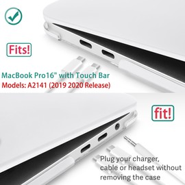 May Chen for MacBook Pro 16 Inch 2019 Release Model:A2141,Hard Shell Case Cover Screen Protector & Keyboard Cover for MacBook Pro 16 Retina with Touch ID & Touch Bar - Clear White