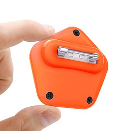 Air tag Holder for Kids Hidden GPS Tracker Case (Not Silicone) | New Material (Fully Waterproof) (Fully Closed) | Air Tag Hidden Kids Holder with Invisible Pin (Orange)