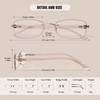 ZESAKER Rimless Reading Glasses for Women, Rectangle Blue Light Blocking