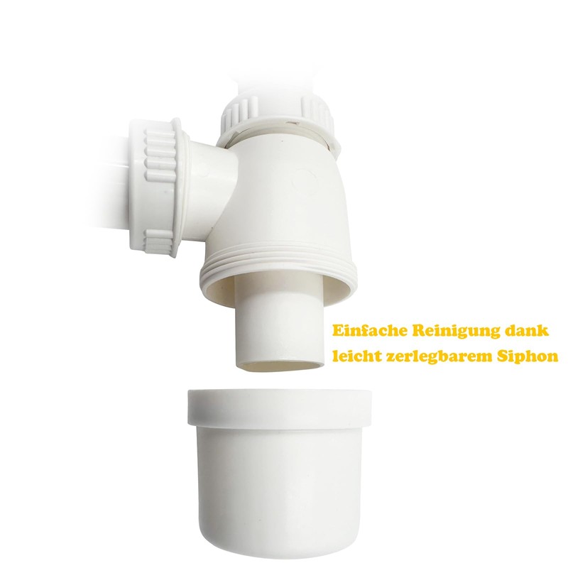 Plastic Siphon with Washing Machines or Dishwasher Connection Drain Pipe