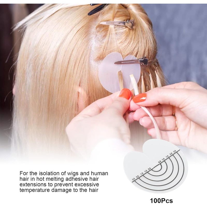 100 Uds. Protectores de Escudo Térmico para el Cabello con