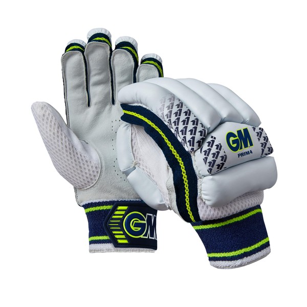 Gunn & Moore GM Cricket Batting Gloves | Prima | Lightweight Design | Cotton Palm | Youths Right Handed | Approx Weight per Pair 330 g | 1 Pair