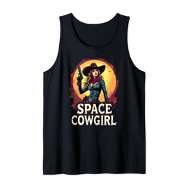 Space Cowgirl Vintage Galactic Retro Western Adventure Tank Top