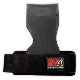Gorilla Wear Lifting Grips - schwarz - Bodybuilding in Fitness Accessoire für Herren, Einheitsgröße