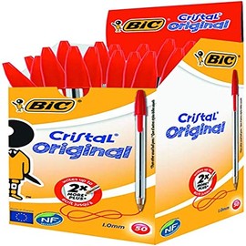 Bic Cristal Ballpoint Pen Medium Red (Pack of 10) 837361