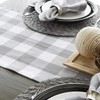 DII CAMZ11457 Gray & White Buffalo Check Woven Table Runner,