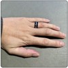 Fusamk Fashion Carbon Fiber Band Ring Stainless Steel Dragon Ring(Black(11))