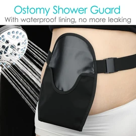 2Pcs Ostomy Bag Cover Waterproof Colostomy Bag Cover Ostomy Belt Washable Stoma Shower Cover Ileostomy Urostomy Supplies Reusable Leak-proof