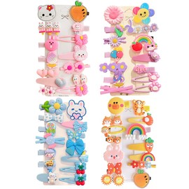 56 pcs Cute Hair Clips Girls Hair Accessories Colorful Hair Clips for Girls/Kids,with Flower/Heart/Bow