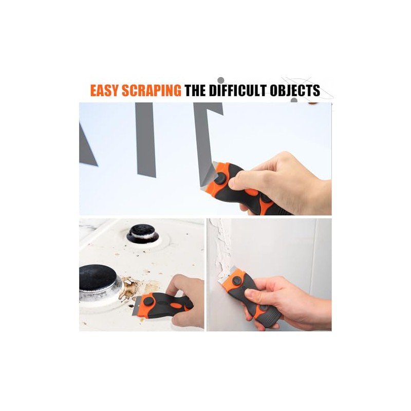 7 Pack Razor Blade Scraper Tool, Razor Scraper, Paint Scraper