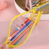 Pencil Case, 22.5CM Clear Large Pouch Pen Holder, Preppy School