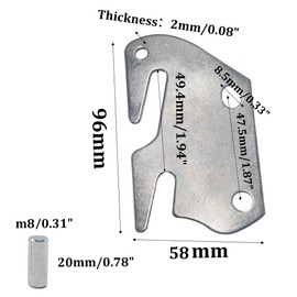 bociloy 4PCS Heavy Duty Wood Bed Rail Hook Plates, Universal Metal Brackets for Headboard Footboard Connection, Bed Frame Replacement Parts with Pins for Wooden Furniture Assembly