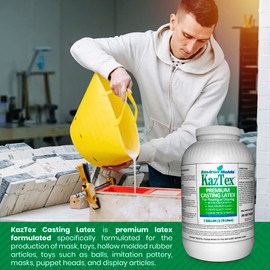 Premium KazTex Latex Casting Rubber 1 Gallon - for Mask Making - Prop Making - Dip Molding