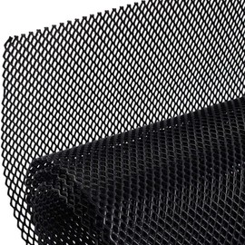 I'm so happy Aluminum Mesh Front Grille for Car Universal Mesh 4 x 8mm to 10 x 20mm (Black, 4 x 8 mm)